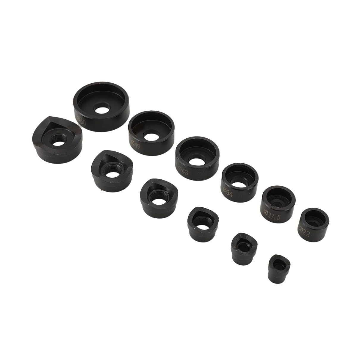 Punzone Idraulico Set 6 Modelli 22-60mm, Pompa Smontabile 10T, Testa Rotante 360°, Per Metallo, Alluminio, Acciaio, Uso Industriale Cantieri Elettrico Navale Meccanico