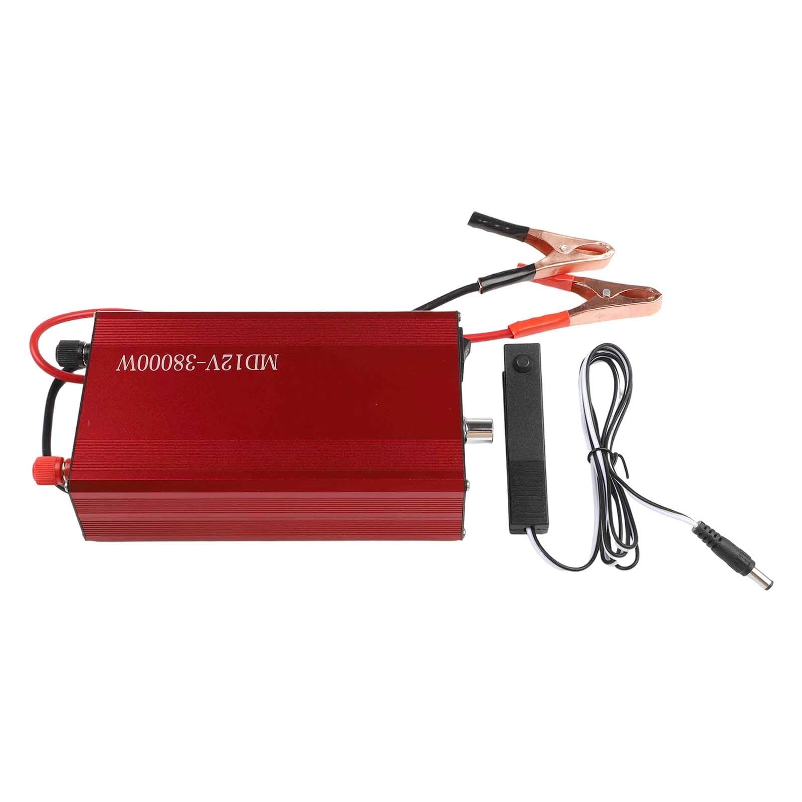 38000W Wechselrichter 12V auf 220V AC, Reiner Sinus Spannungswandler mit Überlastschutz, Leiser Lüfter, Aluminiumlegierung für Camping Wohnmobil LKW Boot