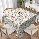 ZALXOZYL Mantel de 60 X 60 Pulgadas, Impermeable Y Resistente A Las Manchas, para Cafeterías, Bodas Y Fiestas, Fácil de Limpiar, Tacto Suave Y Protector de Mesa. Color 152X152