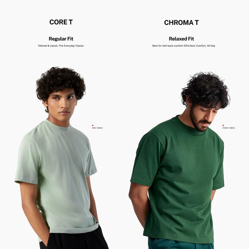 Image of LUDIC Core T Dailymove Collection | Regular Fit | Crew Neck T Shirt | 100% Organic Cotton, 180GSM | Lightweight & Comfortable | Everyday Essential | Casual T-Shirt for Men & Women
