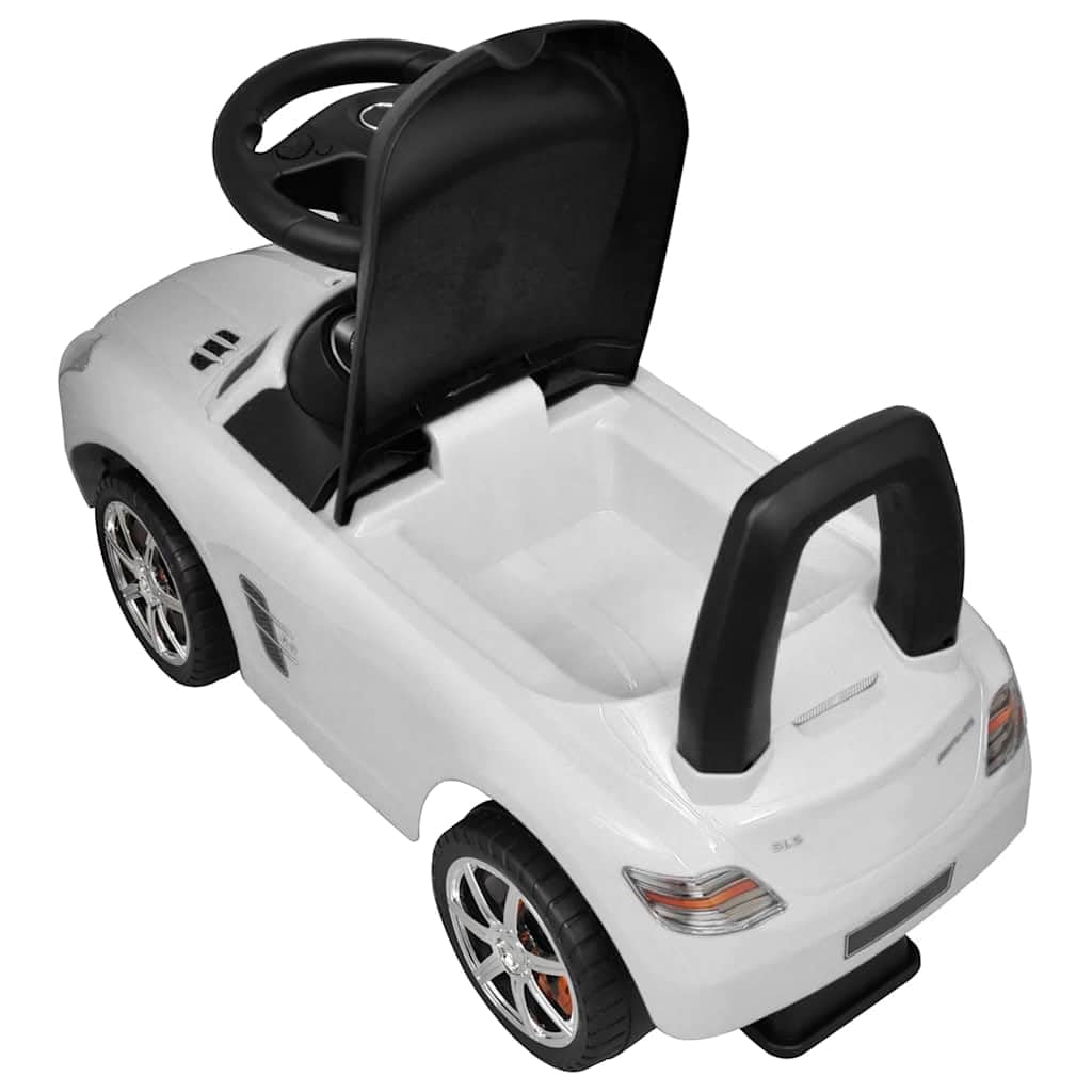 Mangloder - Carrito infantil para niños a partir de 2 años, con espacio de almacenamiento, ruedas de goma, música, sonido de claxon, plástico duradero, máx. 23 kg