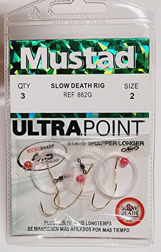 Slow Death Rig, Fluoro W/Red Holographic Bead & Swivel - 2