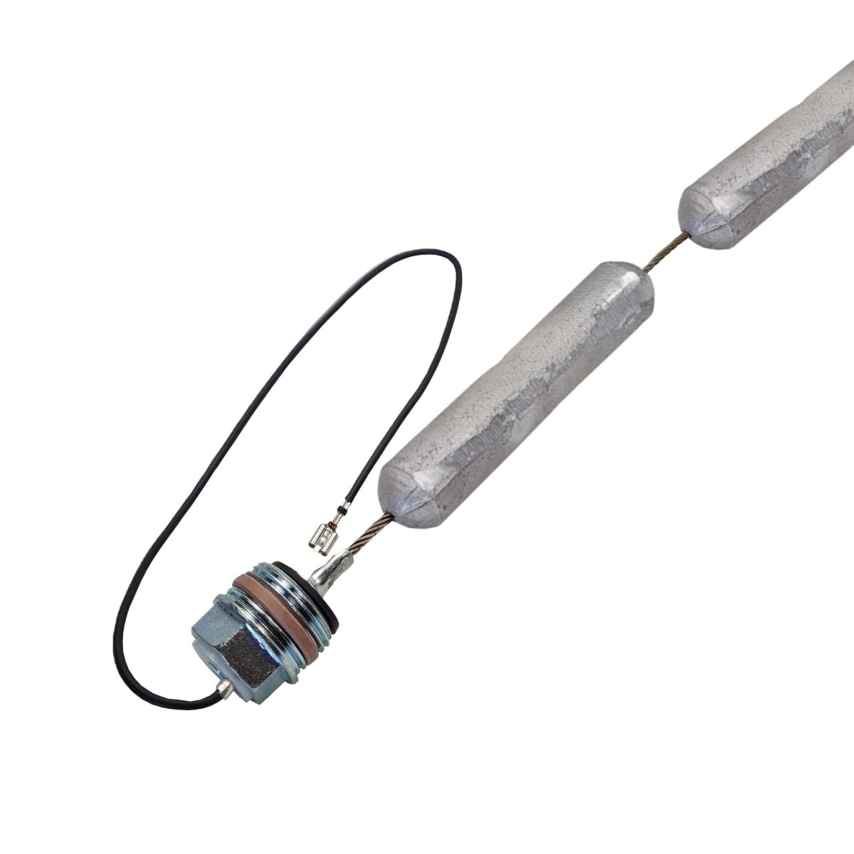 Magnesium Kettenanode 26 x 800 mm 1" DN25 für einen isolierten Einbau inkl. Zubehör flexibel 5-teilig mit PTFE-Dichtung Magnesiumanode Opferanode Schutzanode