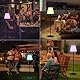 Postlucky Solar Stehlampe Outdoor Stehlampe Dimmbar Warmweiß und RGB Akku Stehlampe Kabellos 2-in-1 Solarladung&USB Aufladung LED Stehlampe Außen IP44 für Garten Terrasse Patio Balkon (Schwarz)