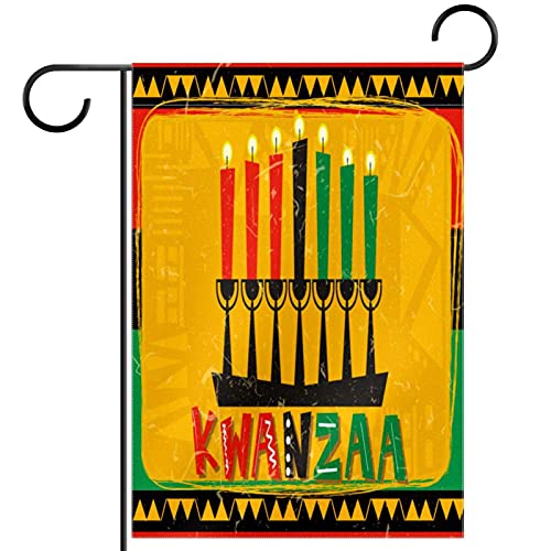 Drapeau de jardin Happy Kwanzaa double face 30x45 cm