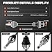 Front Left & Right CV Axle Shaft Assembly Fits for Nissan Sentra L4 1.8L 2013-2019 14 15 16 17 18, Naturally Aspirated, Automatic CVT Transmission Only, Driver & Passenger Side, 2-Pack