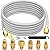 20 Feet High Pressure Braided Propane Hose Extension with Conversion Coupling 3/8" Flare to 1/2" Female NPT, 1/4" Male NPT, 1/8" NPT Male,3/8" Male NPT, 3/8" Male Flare for BBQ Grill, Fire Pit, Heater