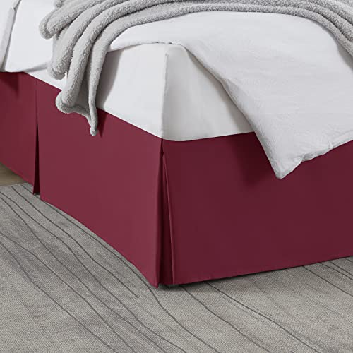 Image of Nestl Red Heaven Full Bed Skirt - Full Size Bed Skirt 14 Inch Drop - Brushed Microfiber Bed Skirts - Hotel Quality Pleated Bed Skirt - Shrinkage & Fade Resistant