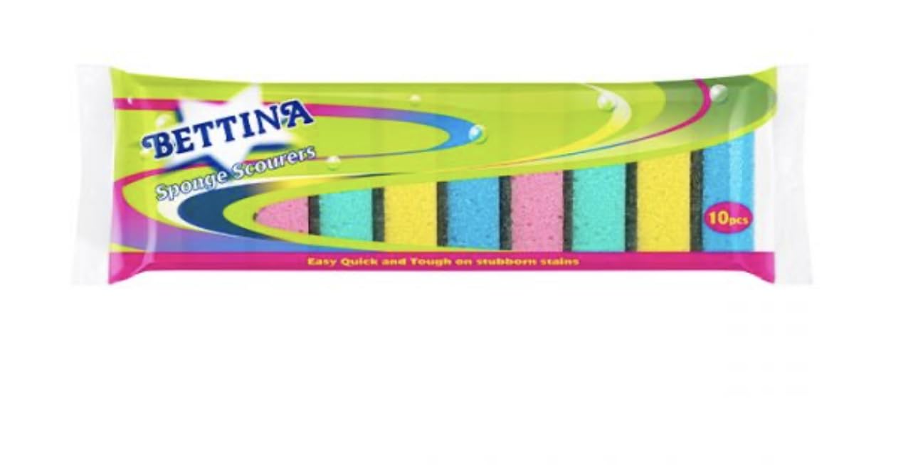 10 Pack Sponge Scourer Washing Up