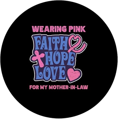 Miniatura 3 de Wearing pink for my Nama faith hope love breast cancer PopSockets Swappable PopGrip
