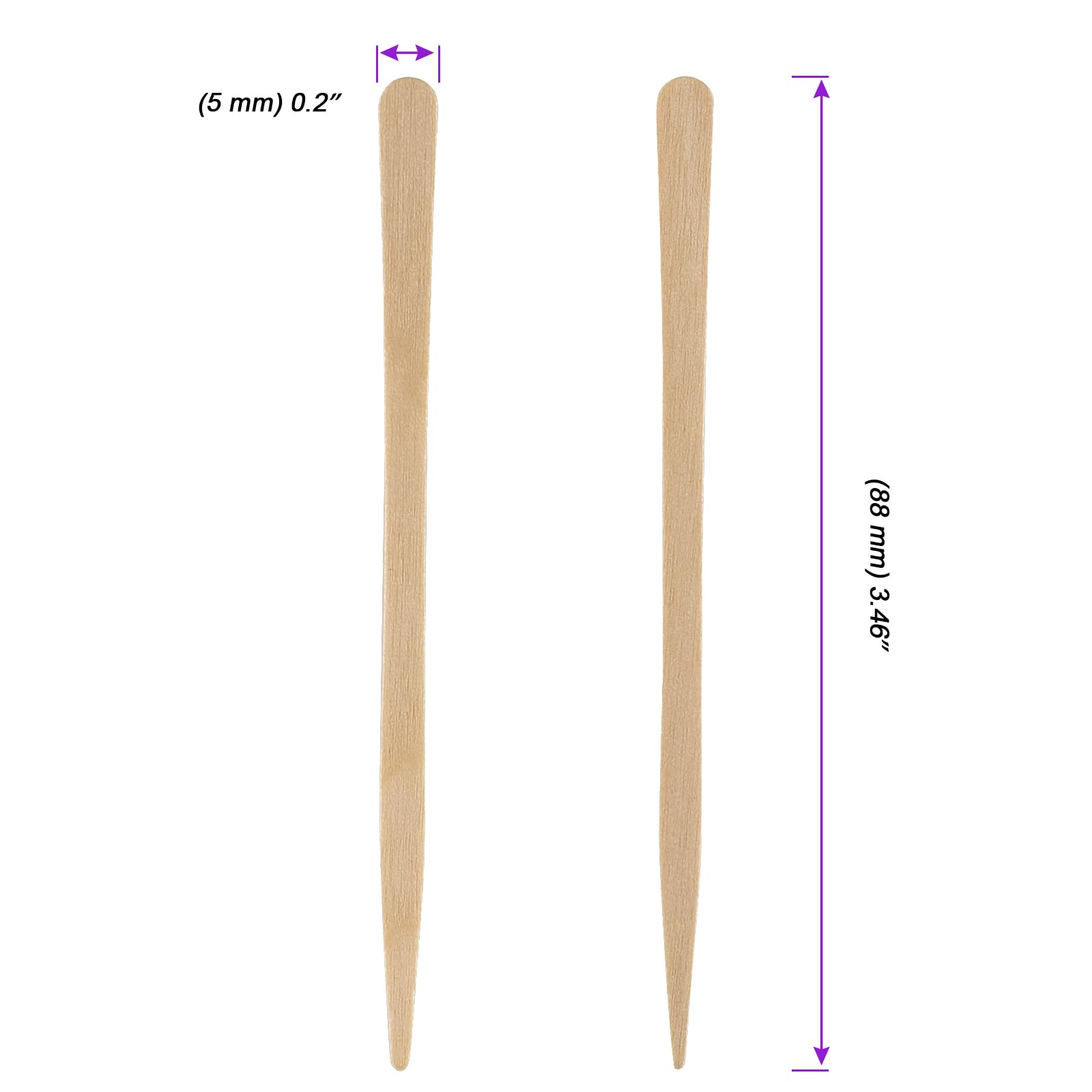 JOIKIT 1500 PCS Eyebrow Waxing Sticks, 8.8CM Small Wax Applicator Spatulas, Mini Wooden Tongue Spatula for Hair Eyebrow Removal - Image 2