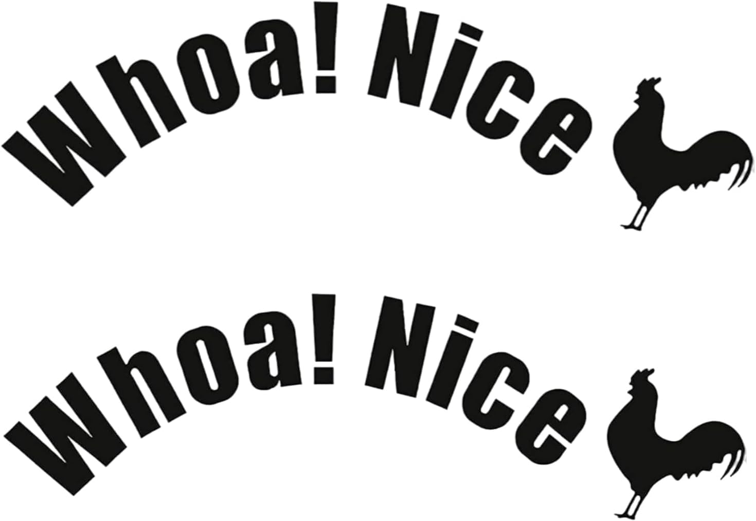 Vvchwei Black 2Pcs Funny Cock Toilet Stickers, Whoa Nice Toilet Sticker Decal, Waterproof Vinyl Wall Art Sign Decor, Removable Self-Adhesive Toilets Seat Quote Murals For Restroom Door Seat Decoration, Accessories