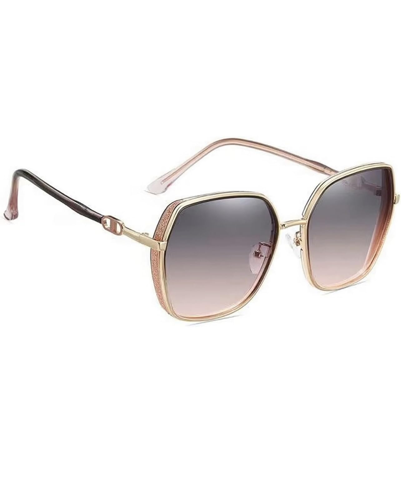 blinkray Stylish Glitter Oversized Sunglasses for Women With UV400 Protection.-picture-0