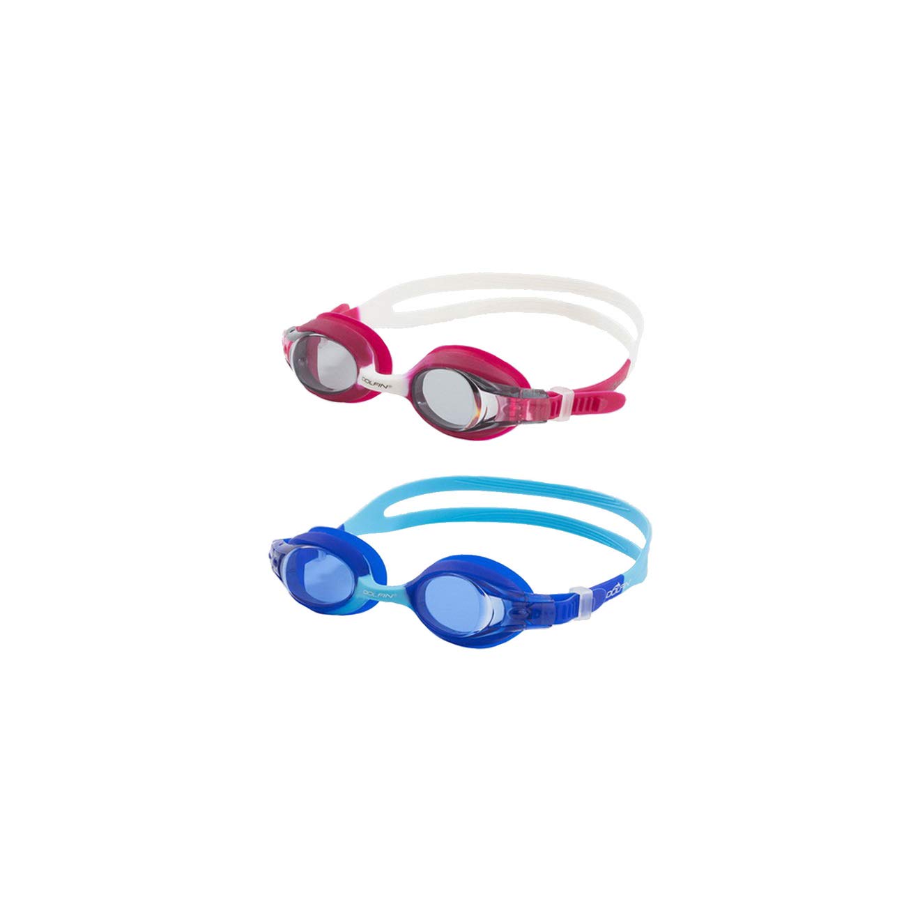 Dolfin Flipper Junior Goggle Multi Two-Pack (Pink/White & Blue/Light Blue)