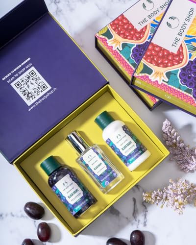 Image of The Body Shop Black Grape Shower Gel, Body Lotion & Body Mist Gift Set