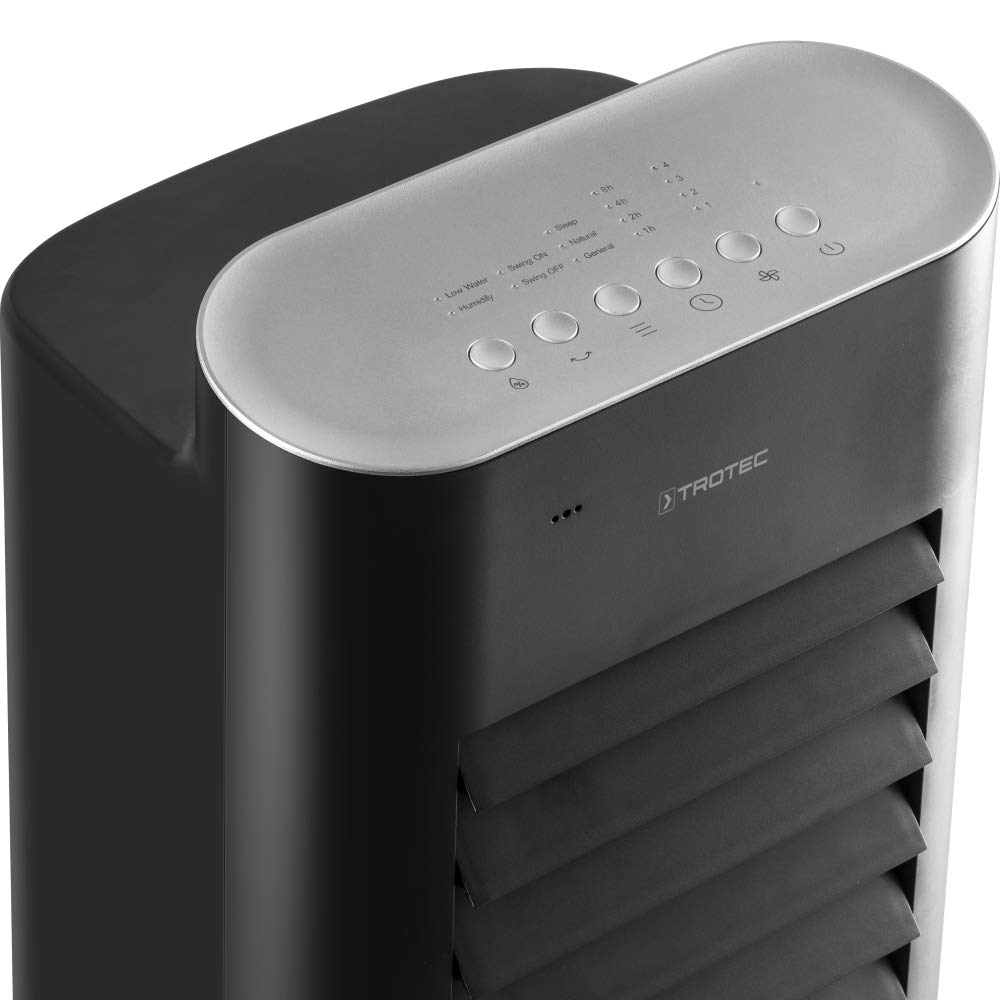 TROTEC Aircooler PAE 22 Klimatyzator przenośny 3 w 1 chłodzienie wentylacja i nawilżanie powietrza dla pomieszczeń do 24m² / 60m³ do całorocznego zastosowania