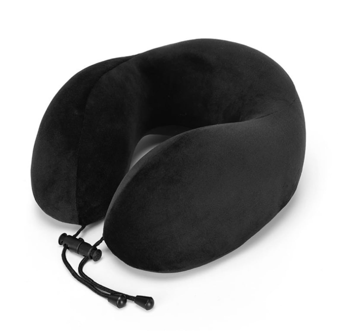 Cuscino Da Viaggio Cuscino Aereo Cuscino da viaggio in memory foam, cuscino da viaggio regolabile a forma di U, cuscino per aereo e auto Cuscino Cervicale Da Viaggio(Black)