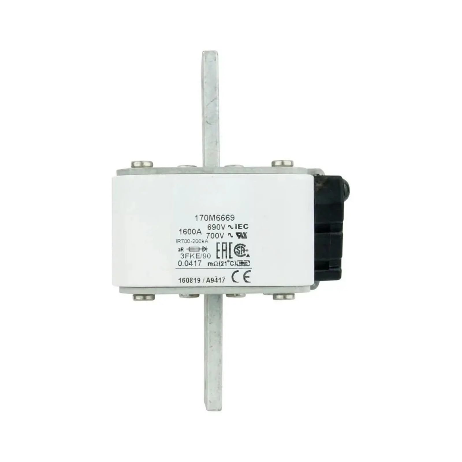 Fusible 170M6663 anti court-circuit pour armoire électrique industrielle
