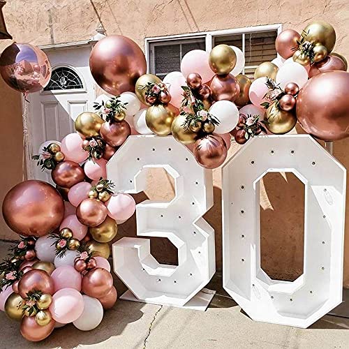 Beliueyes Mothers' Day Rose Gold Balloon Garland Kit 148PCS, Pink White Balloon Arch for Bridal Wedding Birthday Baby Shower Anniversary Party Decor Background Decoration - Image 5