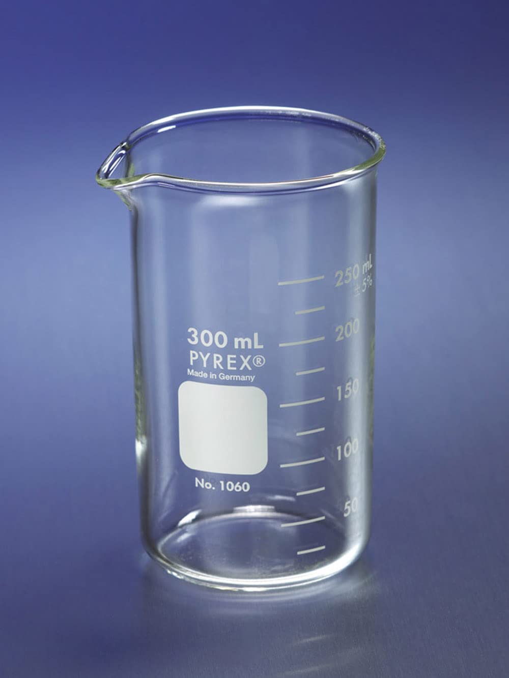 Pyrex 1060–200 Corning Borosilikat Glas hoch Form BERZELIUS Becher mit Auslauf, mit Skala, Fassungsvermögen 200 ml (48 Stück)