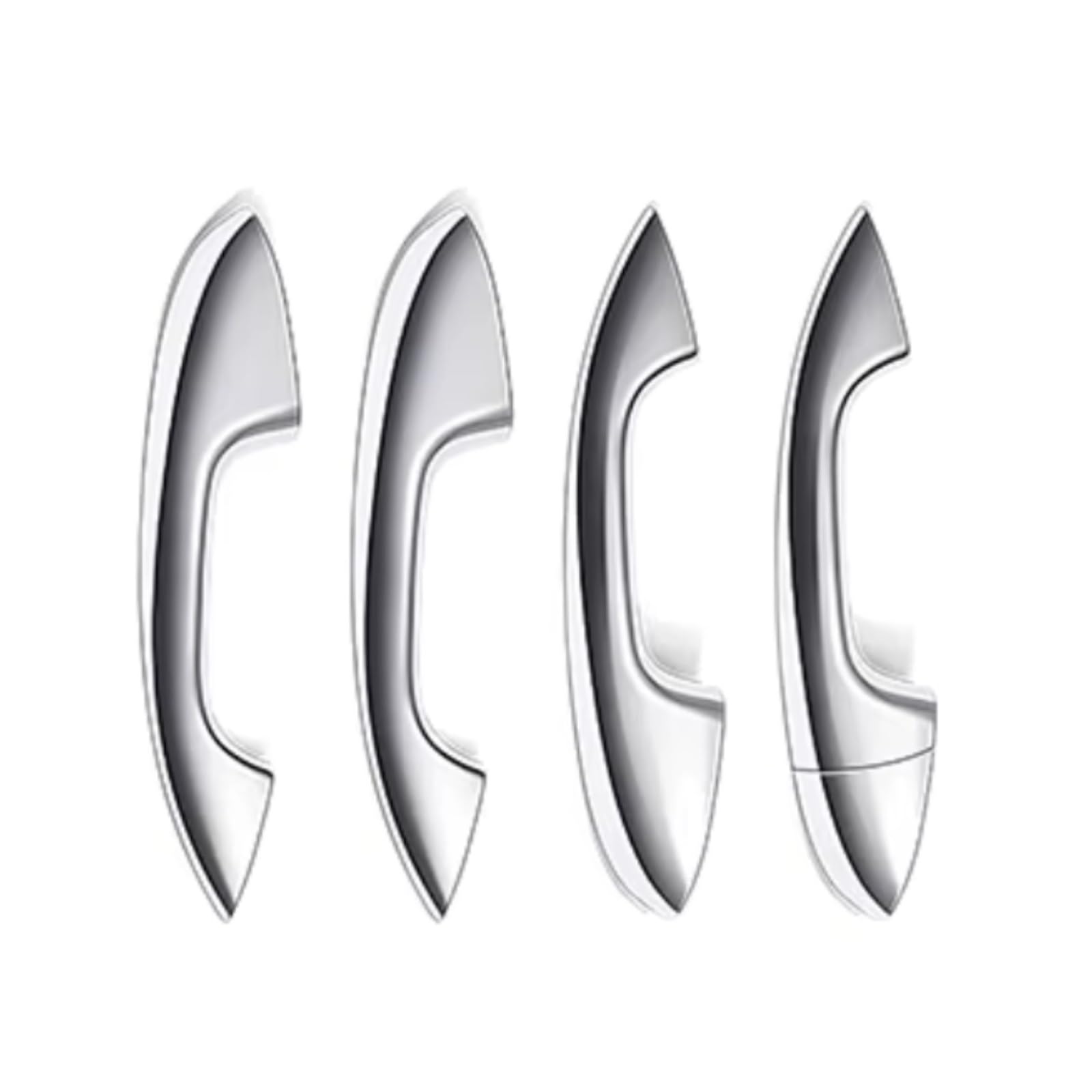Qdzvalumv Sliver 4Pcs Car Door Handles Cover Shell Compatible With Benz For X253 2016-2022 For C118 X118 2020-2024 Car Door Handle Cover Trim Set Replacement Parts(Sliver 4Pcs)