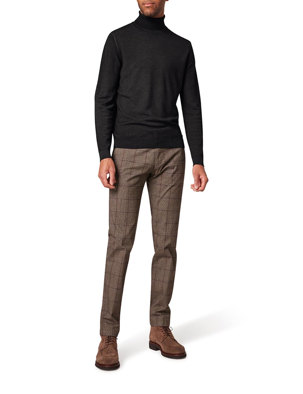 Pierre Cardin Herren Pullover Rundhals Strick Rolli | Männer Basic Strickpulli | Mordern Fit
