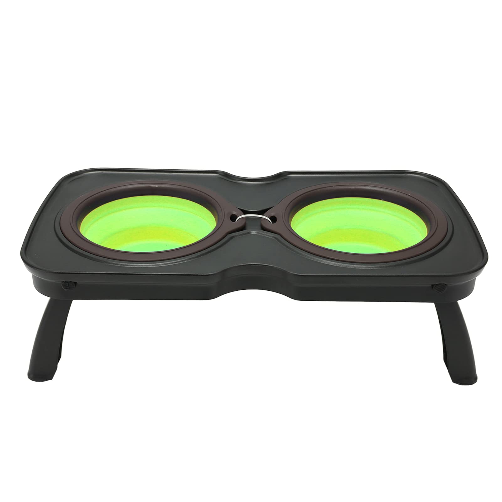 Gamelle pliante pour chien - Portable - Double pliable - Convient pour une utilisation à la maison ou en sortie, en randonnée, en camping, en voyage avec des animaux de compagnie, etc - Taille S