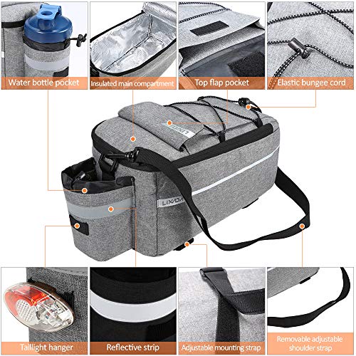 Festnight Lixada Trunk Cooler Bag Isolado Ciclismo Bicicleta Rack de Armazenamento Traseiro Bagagem