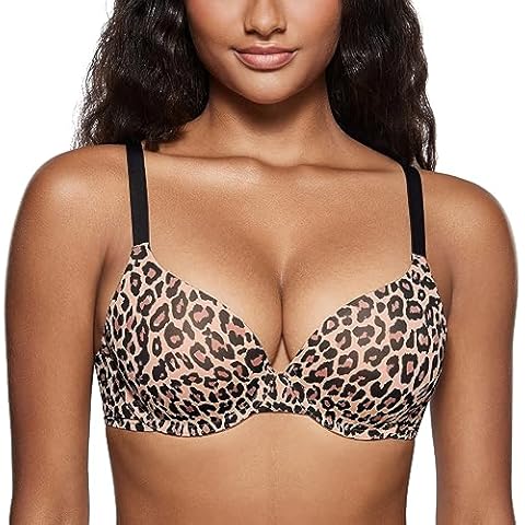 DOBREVA Women's Push Up Underwire Bra Cover