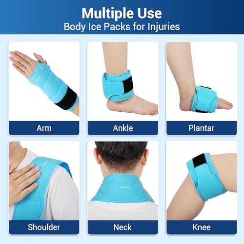Image of Comfytemp 24.5 inch Extra Long Wrist Ice Pack Wrap for Carpal Tunnel Relief, FSA Eligible HSA, Reusable Gel Wrist Brace Hot Cold Compress for Hand Forearm Pain, Arthritis, Injuries, Recovery Item