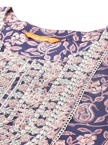 Image of INDO ERA Women's Viscose Blend Straight Fit Straight Kurta