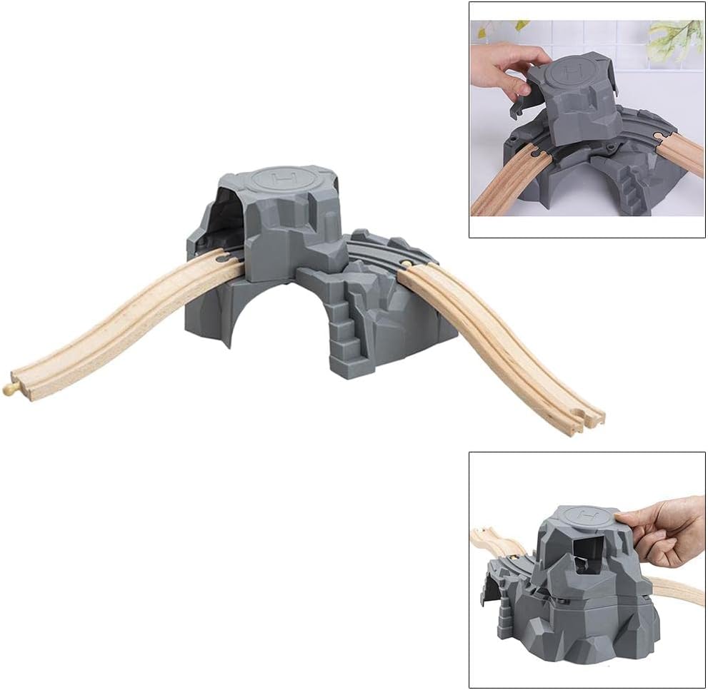 Fancyes Simulation Train Cave Tunnel Train Railway Track Accessories Building Rail Vehicle Child Party Favors Train Playset - Tunnel and Track