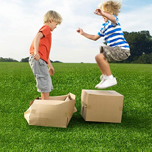 Premium Artificial Grass 4' x 6' Outdoor Rug, 1.38" Realistic Thick Turf for Garden, Yard, Fake Lawn, Dogs Synthetic Grass Mat, Rubber Backed with Drainage Holes, Customized Sizes