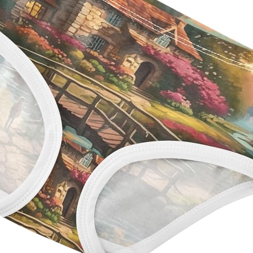 Countryside Scene Sunset Girls Underwear Toddler 2t Cotton Girl Panties Cute Fun Print Briefs Undies Kids4