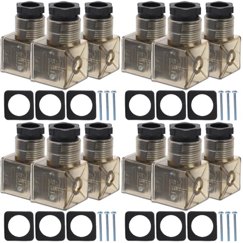 2015-2018 Thomas Built Minotour School Buses FL903 Solenoid Connector to CNG Fuel Tank May Corrode 3 12 Pcs Din 43650 Type a 3 Prong Solenoid Valve Connectors with Indicator Light, Compatible with 12V & 24V Applications