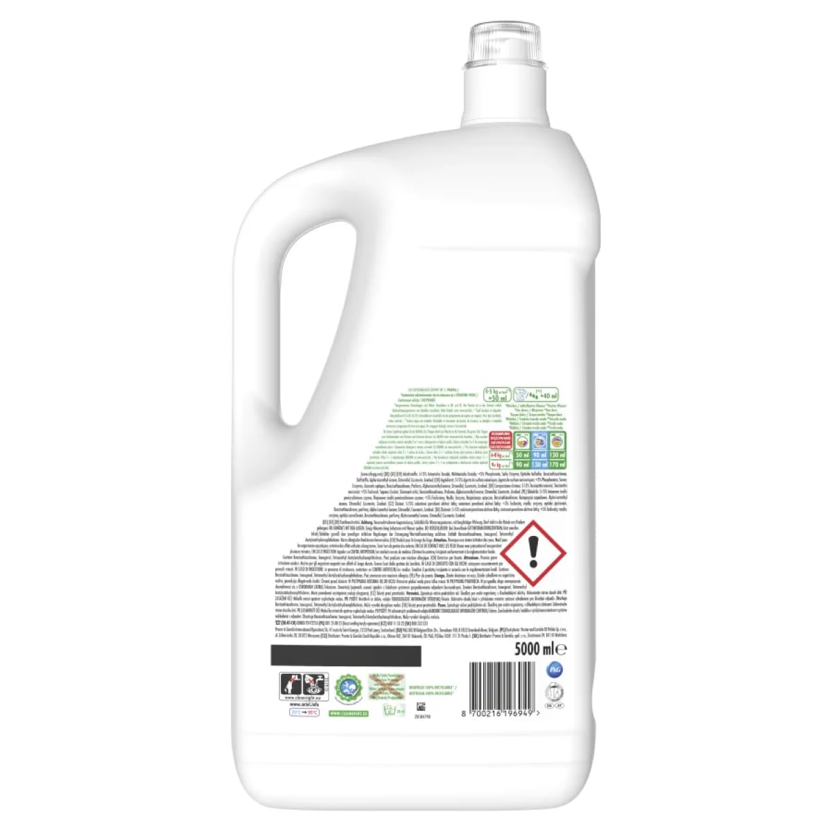 Ariel Detersivo liquido, 100 lavaggi, universale, potente rimozione delle macchie già a partire dal 1 lavaggio