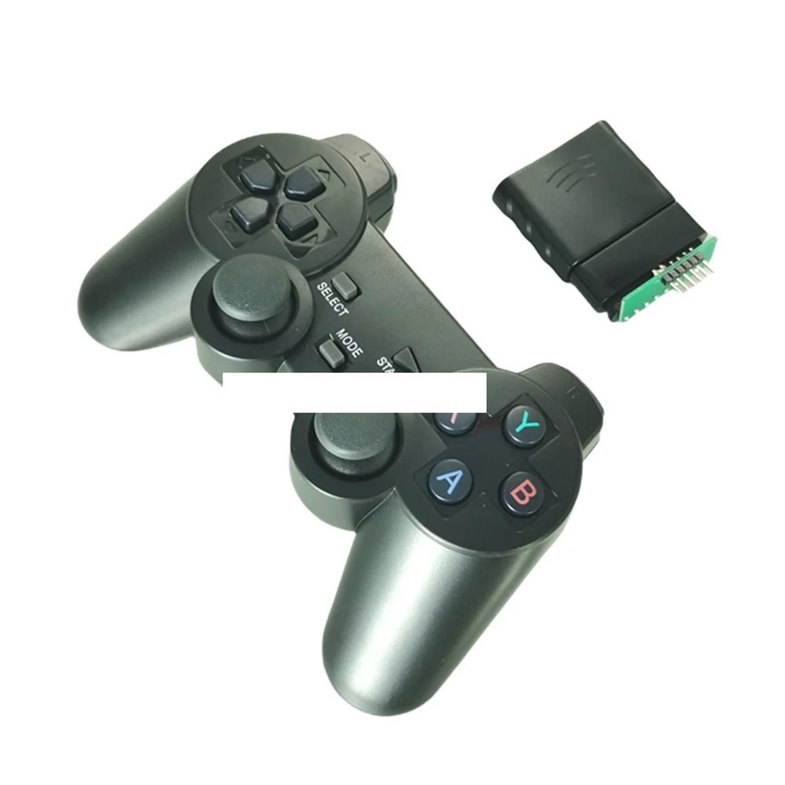 Bezprzewodowy pad do gier dla Arduino PS2 kontroler uchwytu dla konsoli Playstation 2 Joystick podwójna wibracja Shock Joypad Raspberry Pi(SILVER)