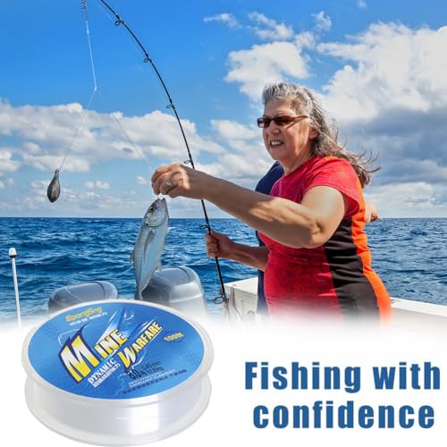 100m Angelschnur, 0,45mm Nylon Angelschnur Nylonfaden Transparent Fishing Line Reißfest für Angeln Bastelarbeiten Dekorationen Schmuckherstellung – Bild 4