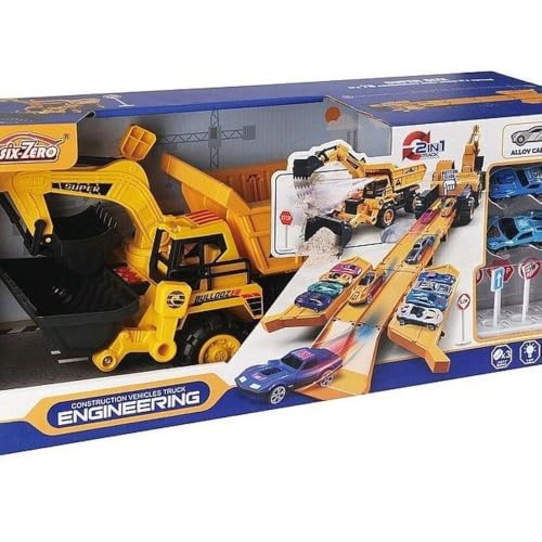 Véhicule de construction transformant avec catapulte