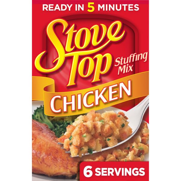 Image of Stove Top Stuffing Mix Variety Pack, Savory Herbs & Chicken Stuffing, Instant Side Dish for Holiday Meals, Ready in 5 Minutes, Savory Seasoned Bread Mix (Variety Pack of 2)