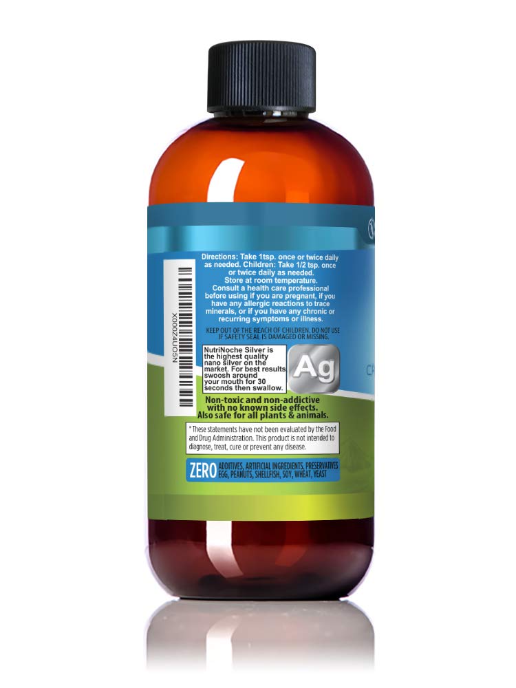 NutriNoche Colloidal Silver Liquid - Premium Silver for Immune Support - Organic Plata Coloidal para Tomar - 99.99% Ultra Pure Nano Particles for Optimal Absorption - 30 ppm 8 oz — Amazon image 7