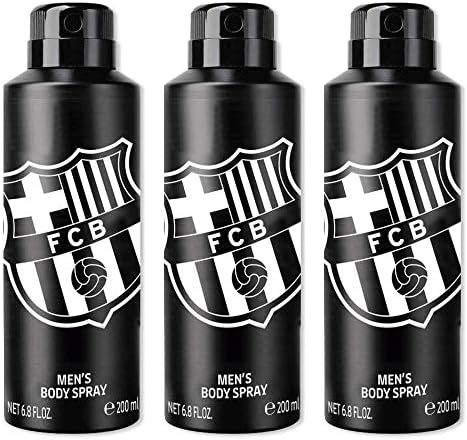 FC Barcelona Original Black Combo Pack Of 3 Deodorant Spray - For Men