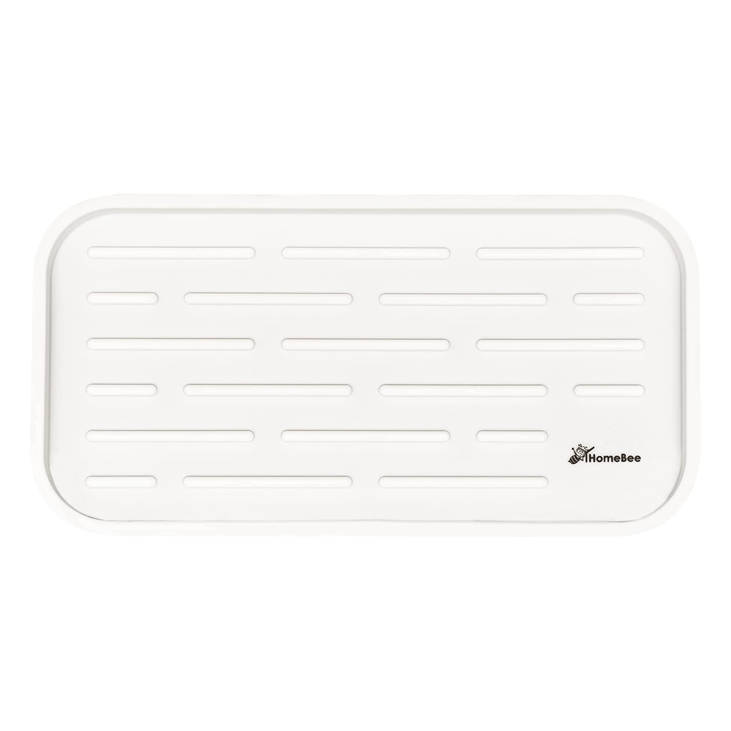 HomeBee, Silicone Kitchen Bath Vanity Organizer Tray, NonSlip Durable Multipurpose Sink Caddy