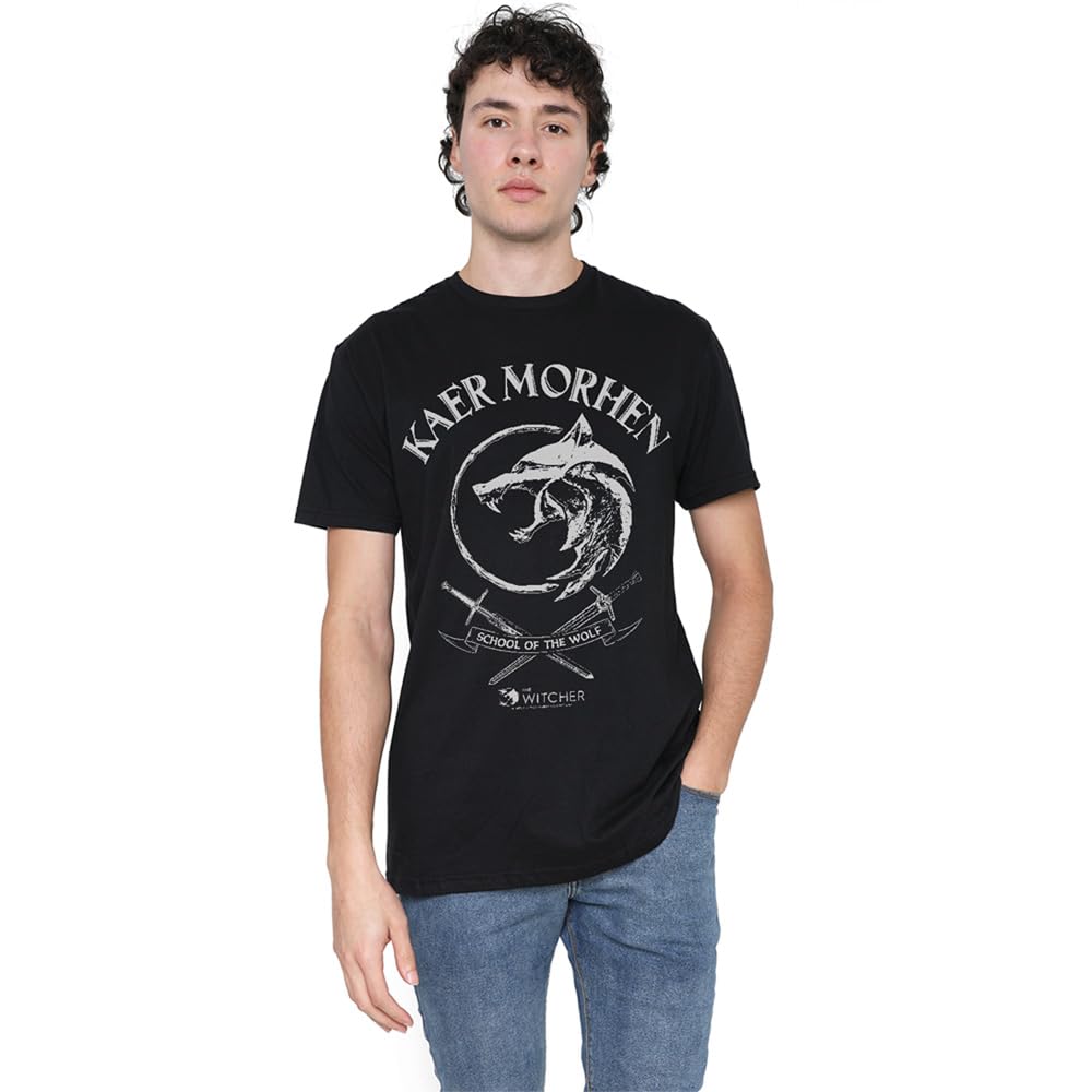 The Witcher - Kaer Morhen Unisex T Shirt, Black, Large
