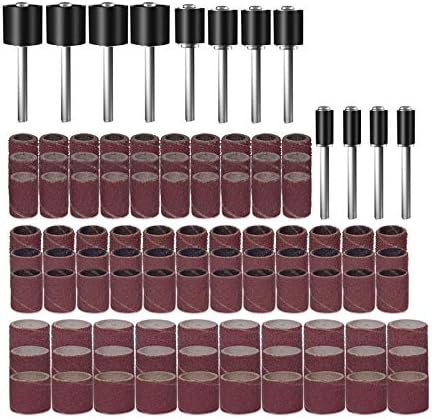 ABST36644 Abrasive 120Pcs Drum Sanders Set Including 108 Pcs Sanding Bands And 12 Pcs Drum Mandrels - (Type: As Shown)