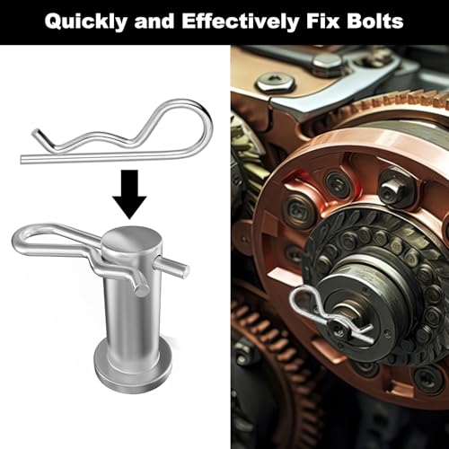 MirraSwit 120 Stück Splinte Sortiment, R Clips Set, Federsplinte Federstecker Sortiment, 9 Größen Verzinkte Sicherungssplinte, Haltefederkupplung Splinte für Schlepper, Rasenmäher, Autos (1-4mm)