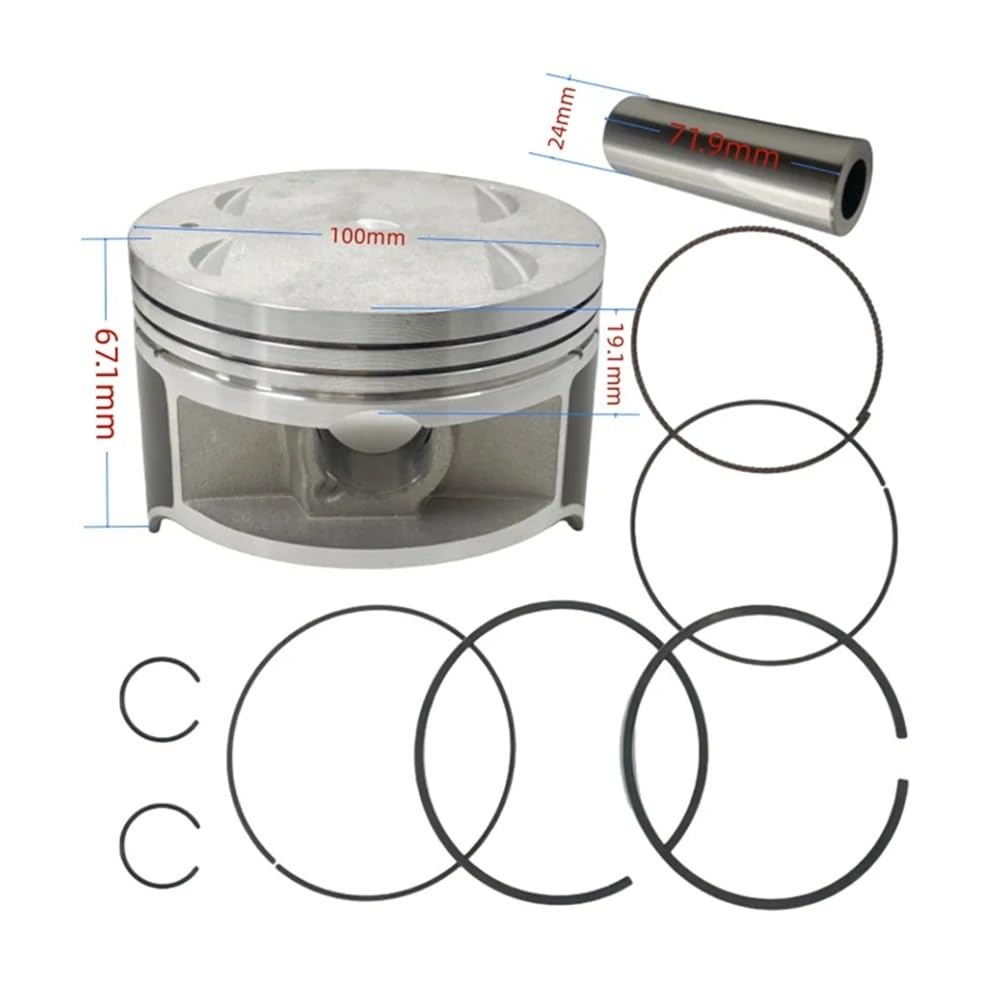 Moto motore anello Kit Di Parti Del Pistone Motore Da 100 Mm Guarnizione Cilindro Per KLR 650 KLR650 Per Tengai 2008 2009 2010 2011 2012-2018