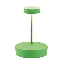 Zafferano. Swap Mini, Lampada da Tavolo Ricaricabile e Senza Fili con Controllo Touch, Adatta per Salotto ed Esterni, Dimmer, 2700 K, Altezza 14,8 cm, Colore Verde Mela