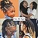 Dreadlock Extensions Human Hair 10-100 Strands 100% Full Handmade Permanent Loc Extension Human Hair for Women/Men/Kids Can Be Dyed Bleached Curled Twisted (0.6cm 1B, 6 inch 10 Strands)