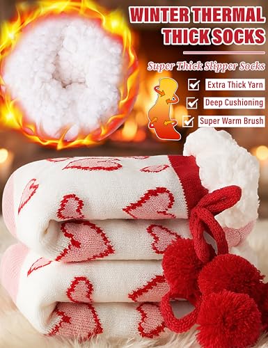 Image of MOGGEI Fuzzy Slipper Socks for Women, Warm Cozy for Winter, Non Slip Grips